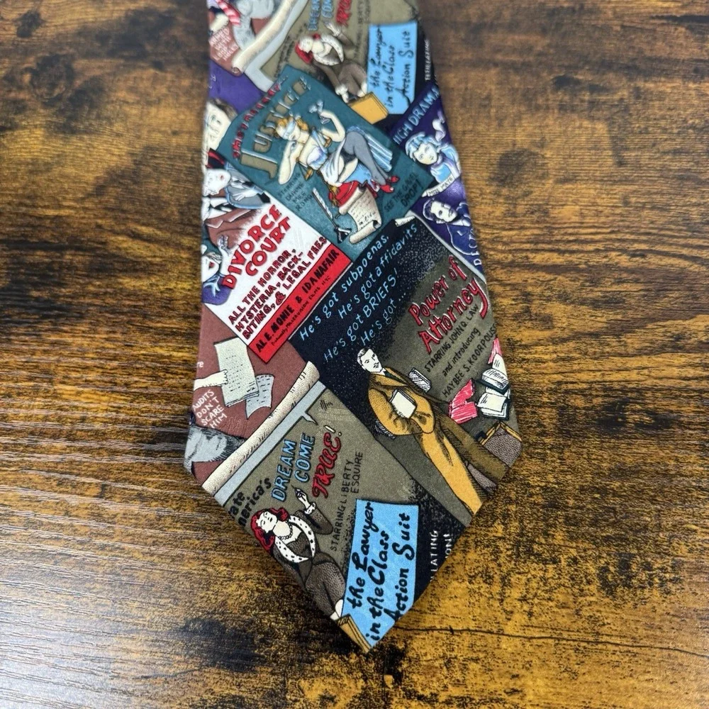 Nichole Miller 1995 Divorced Made‎ in Korea Hand Sewn Silk Men's Tie